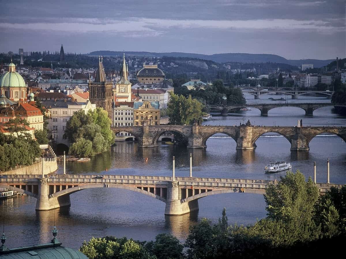 prague bridges spanning the river vltava czech republic1