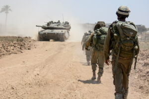 IDF soldiers operating in Gaza.