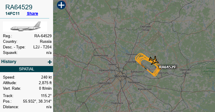 Flight Map Russian Airborne Command Post